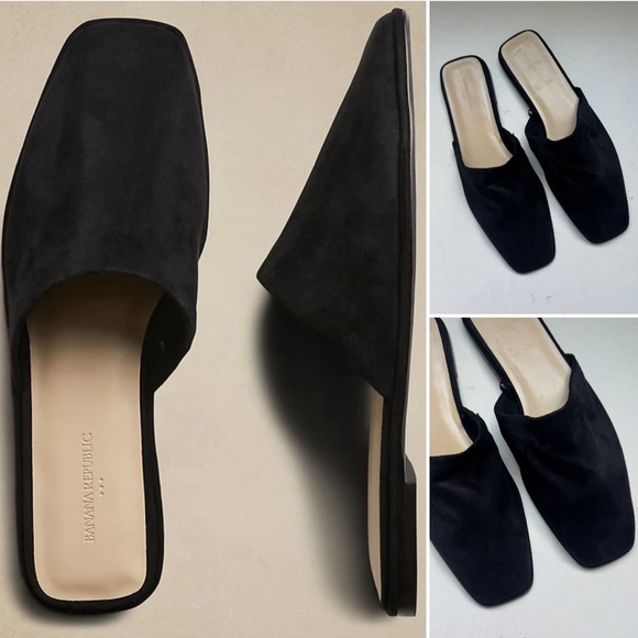 Banana Republic Soft Faux Suede Mules - Picture 1 of 10